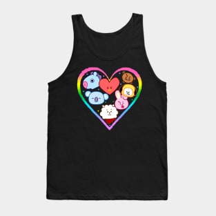 BT21 Heart crew Tank Top